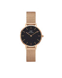 Daniel Wellington Petite 28 Melrose Rose Gold & Black Watch