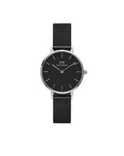 Load image into Gallery viewer, Daniel Wellington Petite 28 Ashfield Silver &amp; Black Watch