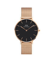 Load image into Gallery viewer, Daniel Wellington Petite 36 Melrose Rose Gold &amp; Black Watch