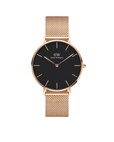 Daniel Wellington Petite 36 Melrose Rose Gold & Black Watch