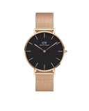 Daniel Wellington Petite 36 Melrose Rose Gold & Black Watch