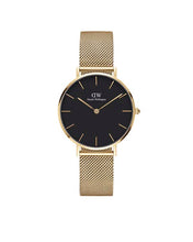 Load image into Gallery viewer, Daniel Wellington Petite 32 Evergold Gold Black Watch