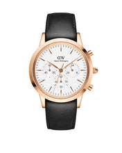 Load image into Gallery viewer, Daniel Wellington Iconic Chronograph 42 Sheffield Rose Gold &amp; White Watch