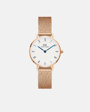 Load image into Gallery viewer, Daniel Wellington Petite Roman Numerals 28 Melrose RG White Watch