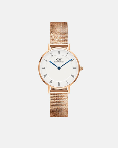 Daniel Wellington Petite Roman Numerals 28 Melrose RG White Watch
