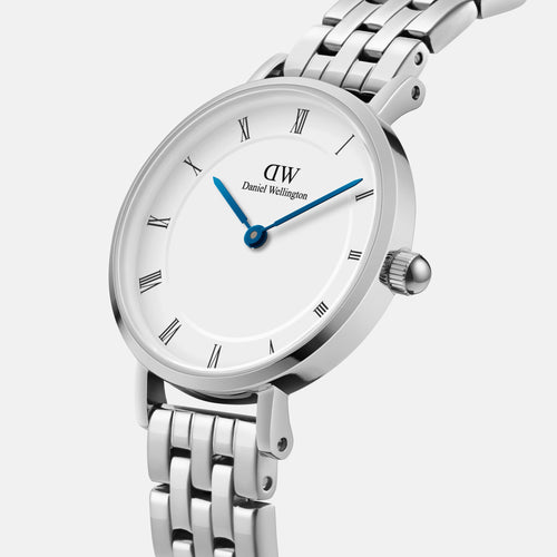 Daniel Wellington Petite Roman Numerals 28 5-Link S White Watch