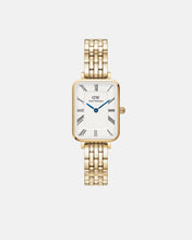 Load image into Gallery viewer, Daniel Wellington Quadro Roman Numerals 20x26 5-Link G White Watch