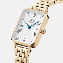 Load image into Gallery viewer, Daniel Wellington Quadro Roman Numerals 20x26 5-Link G White Watch