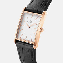Load image into Gallery viewer, Daniel Wellington Bound 32x22 Black Croc Leather RG White Watch
