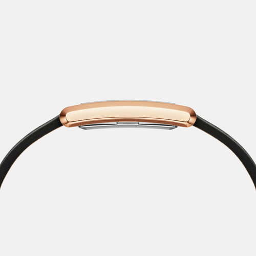 Daniel Wellington Bound 32x22 Black Croc Leather RG White Watch