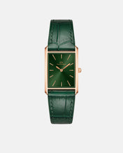 Load image into Gallery viewer, Daniel Wellington Bound 32x22 Green Croc Leather RG Emerald Sunray Watch