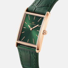 Load image into Gallery viewer, Daniel Wellington Bound 32x22 Green Croc Leather RG Emerald Sunray Watch
