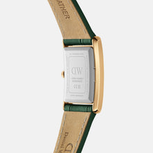Load image into Gallery viewer, Daniel Wellington Bound 32x22 Green Croc Leather G Champagne Sunray Watch