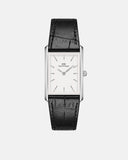 Daniel Wellington Bound 35x24 Black Croc Leather S White Watch