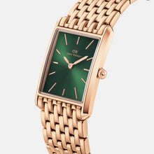 Load image into Gallery viewer, Daniel Wellington Bound 32x22 9-Link RG Emerald Sunray Watch