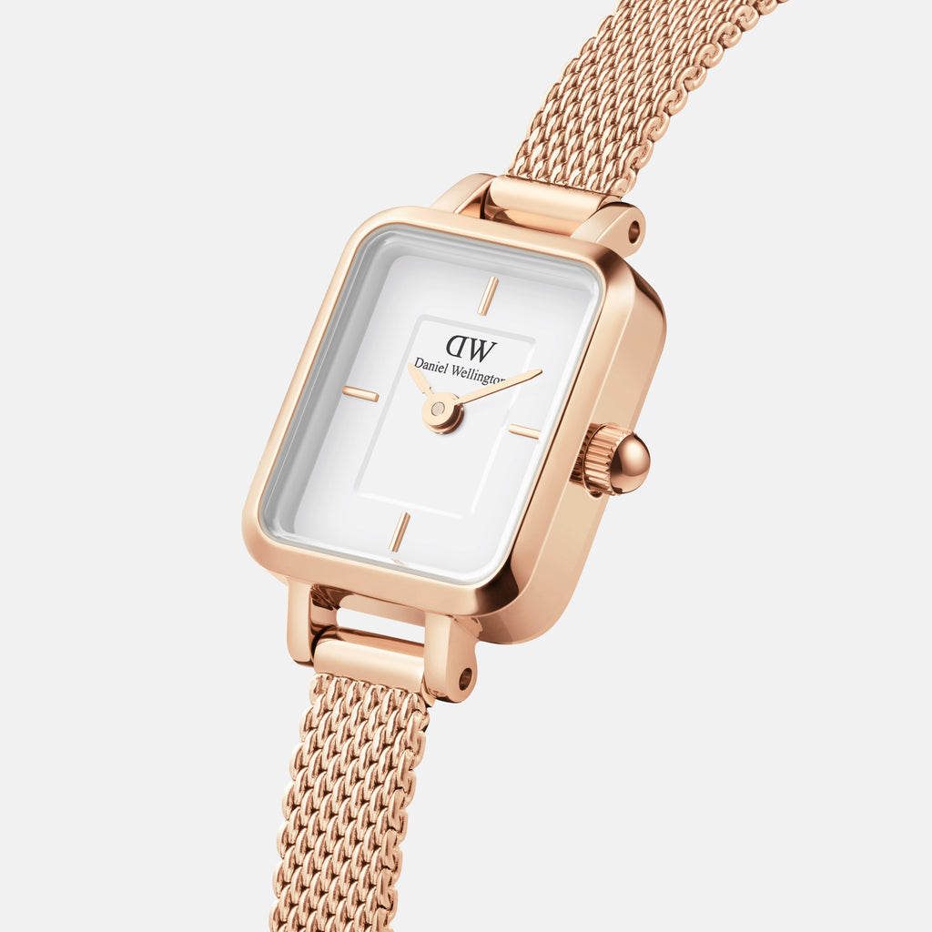 Daniel Wellington Quadro Mini 15x18 Melrose RG White Watch