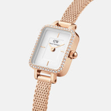 Load image into Gallery viewer, Daniel Wellington Quadro Mini Bezel Lumine 15x18 Melrose RG White Watch