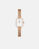 Daniel Wellington Quadro Mini Bezel Lumine 15x18 Melrose RG White Watch