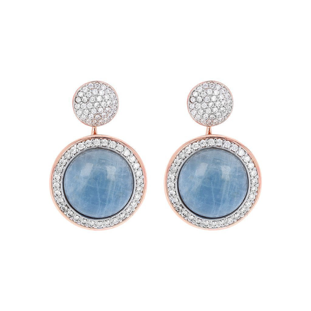 Bronzallure Milanese Drop Stone Earrings