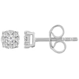Stud Earrings with 0.15ct Diamonds in 9K White Gold E-14059A-015-W