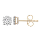 Stud Earrings with 0.25ct Diamonds in 9K Yellow Gold