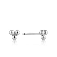 Load image into Gallery viewer, Ania Haie Modern Triple Ball Stud Earrings - Silver