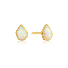 Load image into Gallery viewer, Ania Haie Opal Colour Stud Earrings - Gold