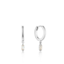 Load image into Gallery viewer, Ania Haie Glow Huggie Hoops - Silver