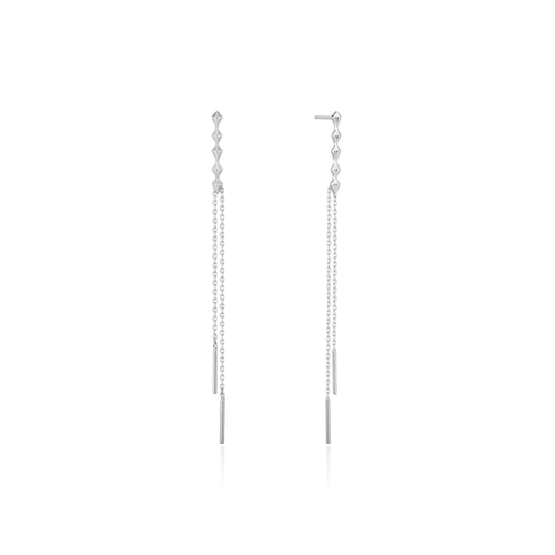 Ania Haie Silver Spike Double Drop Earrings