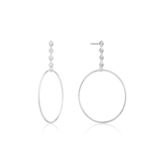 Ania Haie Silver Spike Hoop Earrings