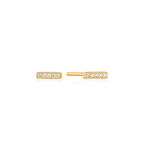 Load image into Gallery viewer, Gold Glam Bar Stud Earrings