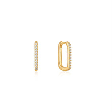 Load image into Gallery viewer, Gold Glam Oval Hoop Earrings