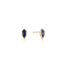 Load image into Gallery viewer, Lapis Emblem Stud Earrings