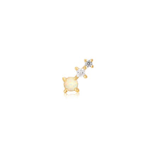 Load image into Gallery viewer, Gold Kyoto Opal Climber Barbell Single Earring