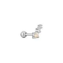 Load image into Gallery viewer, Silver Kyoto Opal Climber Barbell Single Earring