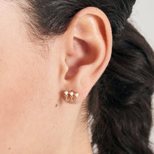 Load image into Gallery viewer, Gold Kyoto Opal Drop Sparkle Barbell Single Earring