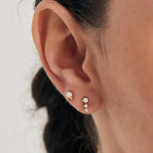 Load image into Gallery viewer, Gold Kyoto Opal Climber Barbell Single Earring