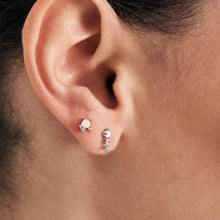 Load image into Gallery viewer, Silver Kyoto Opal Climber Barbell Single Earring