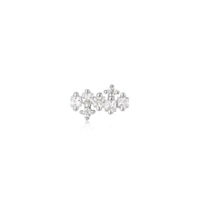 Load image into Gallery viewer, Silver Sparkle Cluster Climber Barbell Single Earring