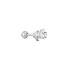 Load image into Gallery viewer, Silver Sparkle Cluster Climber Barbell Single Earring