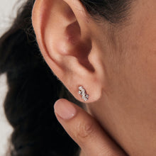 Load image into Gallery viewer, Silver Sparkle Cluster Climber Barbell Single Earring