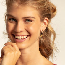 Load image into Gallery viewer, Thomas Sabo Royalty Star &amp; Moon Earrings  - Gold