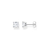 THOMAS SABO Ear studs white stone silver