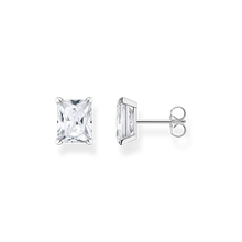 Load image into Gallery viewer, Thomas Sabo Ear Studs White Stone Silver