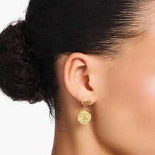 Load image into Gallery viewer, THOMAS SABO Snake Coin Gold Earrings