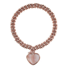 Load image into Gallery viewer, Bronzallure Heart Bead Bracelet