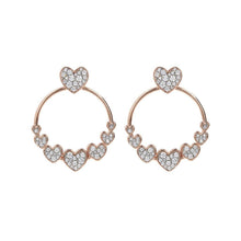 Load image into Gallery viewer, Bronzallure Hoop Earrings Hearts