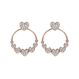 Bronzallure Hoop Earrings Hearts