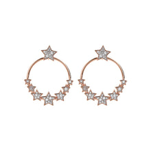 Load image into Gallery viewer, Bronzallure Hoop Earrings Stars