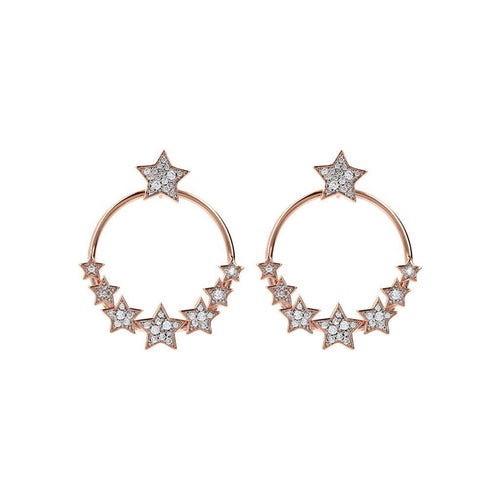 Bronzallure Hoop Earrings Stars